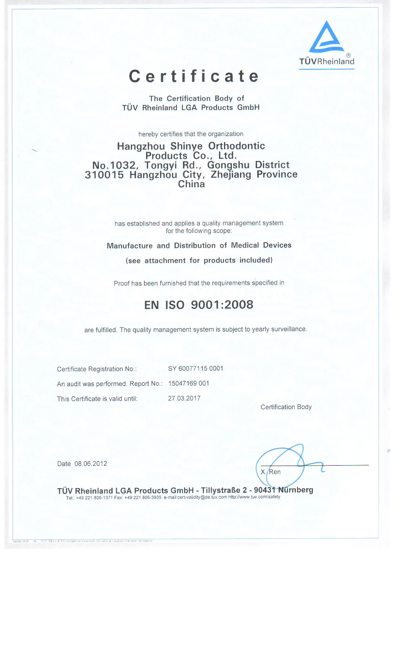 ISO9001  Certificate